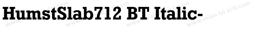 HumstSlab712 BT Italic字体转换